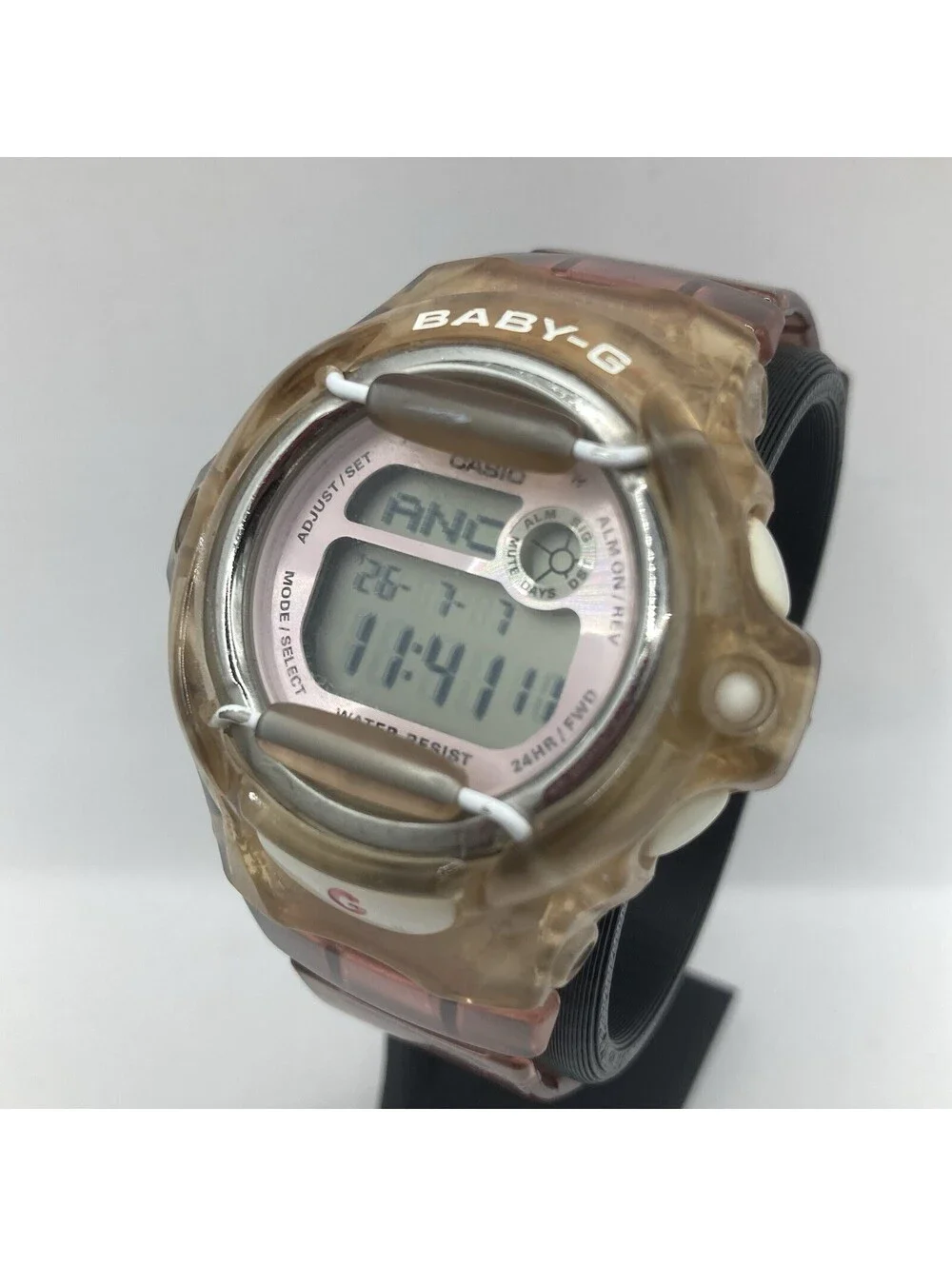 Women’s Casio Baby-G BG-169U Transparent Pink Jelly Y2K Digital Sport Watch 3531